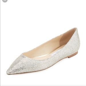 Jimmy Choo Glitter Ballet Flats